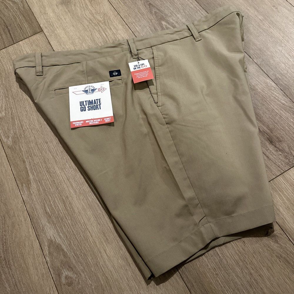 Dockers Ultimate Go‎ Short Performance Stretch Chino Beige Men's 42 NEW